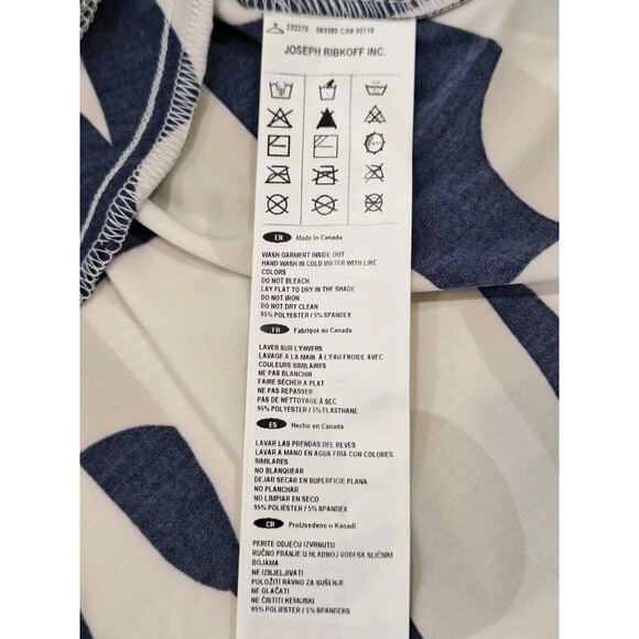 Joseph‎ Ribkoff Vanilla Multi Geometric Print Shirt Dress Ocean View Size 8 - Picture 6 of 9